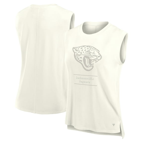 Women's Fanatics Cream Jacksonville Jaguars Studio Embrace Tank Top