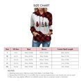 thumbnail image 4 of Sudaderas con capucha para mujer Estilo navideño Cordón Contraste Color Bolsillo frontal Sudadera con capucha para mujer para oficina Citas Fiesta Manga a cuadros roja XXL, 4 of 5
