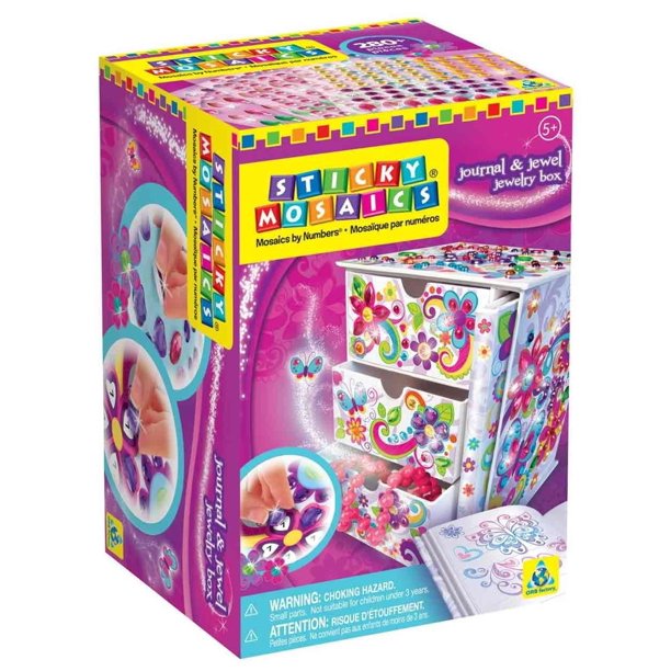 Journal & Jewelry Box (Sticky Mosaics) Craft Kit by Orb Factory