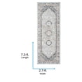 thumbnail image 2 of Livabliss Area Rugs for Living Room, 3x7 Beckham Traditional Ice Blue Runner Rug, Bedroom Dining Room Home Decor Stain Resistant Carpet (2'7" x 7'3" Runner), 2 of 5
