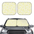 thumbnail image 2 of Xecao Yellow Lemon Leaves for Foldable Car Sun Shades (2-Pack) offer sun protection with an easy-fold design for convenient windshield shading., 2 of 7