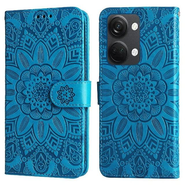 Funda tipo cartera GANGXUN para OnePlus Nord 3 , diseño girasol, cuero PU, soporte, cierre magnético, tarjetero