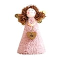 thumbnail image 3 of Hvmvliv Christmas Tree Toppers (3.15x5.5in) Christmas Tree Decoration Christmas Tree Top Decorations Christmas Accessories Pendant Santa Angel Pink, 3 of 3