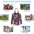 thumbnail image 5 of KLL Unisex Kids Boys Girls Hooded Pocket Pullover Hoodies-Rose Flowers, 5 of 5