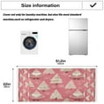 thumbnail image 4 of Durable Washer Cover 51.2x22in with White Lace Trim and Side Pocket Washer and Dryer Top Covers Pink Santa Claus Pattern, 4 of 6