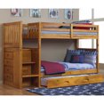 thumbnail image 2 of American Furniture Classics 98.5" Wood Twin over Twin Bunk Bed in Honey Oak, 2 of 7