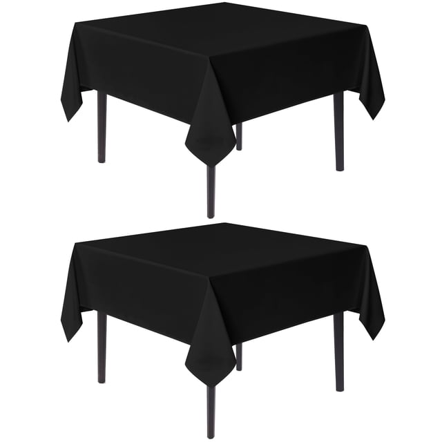 Mantel negro cuadrado sancua 137 x 137 cm, 2 unidades, poliéster