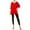 Red, variant on Moa Collection Women's 2-Piece Lounge Set Buttery Soft Tunic and Black Leggings
