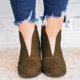 thumbnail image 5 of NECHOLOGY Botas Mujer Adulto Femenino Zapatos Botines de mujer Botines Chunky Para Mujer Botas Retro Pantalones Cortos Botas De Mujer Zapatos Botas De Mujer De Cuero (Khaki, 9), 5 of 5