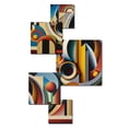 thumbnail image 3 of Designart "Circular Retro Dynamics II" Modern Geometric Metal Wall Art Prints Set, 3 of 5