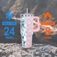 thumbnail image 5 of 40 Oz Chicken breed Tumbler with Handle and Straw Breeds of Chicken Cup Tumbler Coffee Travel Mug Water Bottle, Pink Chicken Gifts for Chicken Lovers Rooster Gifts, Christmas Birthday Gifts for Women, 5 of 7