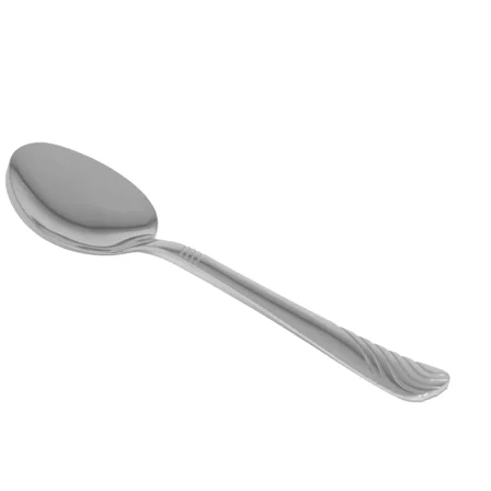 Mainstays Swirl Stainless Steel Adult Dinner Spoon, 4-Piece Set, Silver