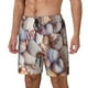 thumbnail image 1 of Balery Sea Shells Bañador para hombre, shorts de playa de secado rápido con entrepierna y forro de compresión-Medium, 1 of 6
