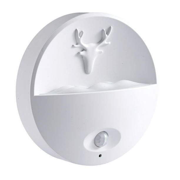 Luz de noche con soporte de pared Luz amarilla cálida LED recargable