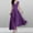 Purple, variant on Sakmal A Line Womens Dresses Maxi Plus Size Evening Black Dress V Neck Solid Short Sleeve Dresses