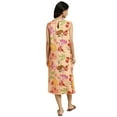 thumbnail image 2 of eloria Women's Floral Mandarin Collar A-Line Midi Dress, 2 of 7