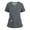Dark Gray, variant on Women's V-Neck Scrub Top with Side Buttons - Short Sleeve Side Slit Tee, Quick Access for Nurses & Medical Professionals | Scrub Tops Women, Scrub Tops Watermelon Red L