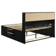 thumbnail image 5 of Briana Wood California King Storage Bookcase Bed Black, 5 of 9
