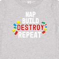 thumbnail image 4 of Inktastic Nap Build Destroy Repeat with Colorful Building Blocks Boys or Girls Baby T-Shirt, 4 of 5