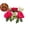 Red, variant on Small Candle Ring Wreath Fake Peony Artificial Flower Wedding Centerpieces 5.9 inch Center for Tables Spring Summer Wreath for Front Door Weddings Bouquet Party Decor