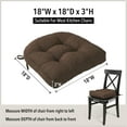 thumbnail image 2 of Tromlycs Chair Cushions for Dining Chairs Kitchen Seat Cushions Room Set of 4 Pads with Ties Indoor Non Slip Office 18 x 18 Inch, Dark Brown, 2 of 7