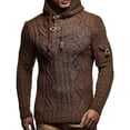thumbnail image 2 of Suéteres para hombre Otoño Invierno Nuevo suéter casual de manga larga con capucha Suéter de punto ajustado cálido, 2 of 5
