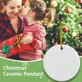 thumbnail image 6 of Oiur 5 Pcs Sublimation Blank Ceramic Ornament White Porcelain Round Ornament with Lanyard for DIY Craft Christmas Tree Home Decor, 6 of 7