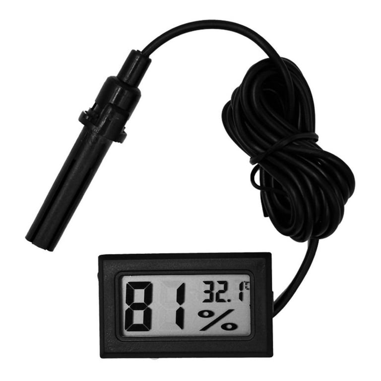 Digital Thermometer and Hygrometer with 10-foot Temperature Sensor Probe