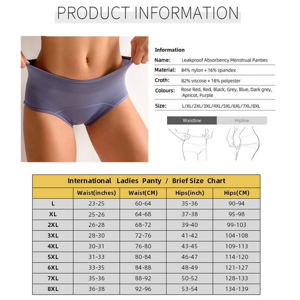 Flywake Savings Clearance 2023! Underwear for Women Women's Plus Size  Stretch Underwear Comfy Mid Waisted Briefs Breathable Panties