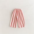 thumbnail image 4 of Kureaily Kids Baby Girl Minimalist Striped Pants Daily Elastic Waist Pants/ 4-5 Years/ Little Kid (Pink), 4 of 5
