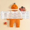 thumbnail image 3 of KPOPLK Newborn Baby Girl Fall Winter Outfit Set Plaid Romper Long Sleeve Clothes Jumpsuit with Bow Headband(6-12 Months,Orange), 3 of 8