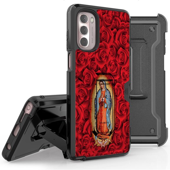 Armor Kombo Holster Rugged Cover Designed For Moto G Stylus 2022 Case Galaxy, Tribal, Festival And Slogan Series