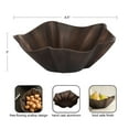 thumbnail image 6 of Kate and Laurel Flutte Scalloped Decorative Metal Serving Bowl, 10 x 10 x 3, Bronze, Modern Wavy Fruit Bowl for Kitchen Counter or Use as Tabletop Storage for an Entryway Table, 6 of 10