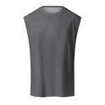 thumbnail image 4 of RATTOYY Mens  Tank Shirts Summer sleeveless Simple Solid Color With Shoulder Expansion Heart Comfy Versatile Chic Tank Shirts, 4 of 5