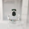 thumbnail image 5 of Natural Emerald Ring, Rough Emerald Gemstone Ring, AAA May Birthstone, 3 Plain Band, 925 Sterling Silver, Womens Ring, Christmas, Thanksgiving, Handmade, Statement Jewelry, Rough Gemstone Jewelry, 5 of 5