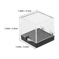 thumbnail image 2 of Phenofice 4Ud Caja Cuadrada Para Y Exhibición De Minerales Y Joyas Con Tapa Transparente, 2 of 6