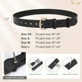 thumbnail image 5 of Women Leather Belt for Jeans Pants Gold Buckle Lady Casual Dress Waist Belt, 5 of 6