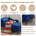thumbnail image 6 of LEHZROAJ Velvet Chaise Lounge Indoor with Storage, Tufted Lounger Chair with Support Pillow, Long Sleeper Sofa for Bedroom, Living Room, Blue, 6 of 11