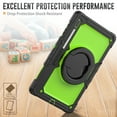 thumbnail image 6 of SaniMore for Samsung Galaxy Tab S8 Ultra 14.6 SM-x900/x906 Back Case with 360° Rotating Kickstand Holder Screen Protector Tri-layer Heavy Duty Drop-resistant Shockproof Case, Black+Green, 6 of 7