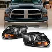 AKKON - For 2009-2018 Ram 1500 2010-2018 Ram 2500 3500 Pickup Truck Headlights Front Lamps Direct Replacement Left+Right