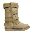 thumbnail image 3 of Dream Pairs Girl's Winter Snow Boots Warm Walking Mid Calf Shoes KLOVE KHAKI Size 2, 3 of 5