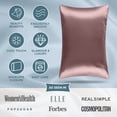 thumbnail image 4 of Bare Home Satin Pillowcase Set - Luxury Pillowcases - Soft and Smooth - Breathable - Envelope Closure - Standard, Rose Taupe, 4 of 8