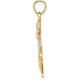 thumbnail image 2 of Gold 14K Two-tone w/White Rhod. #1 MOM Flower Basket Charm - 24.6mm, 2 of 6