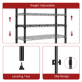 thumbnail image 3 of IZEUK 2-Tier Black Metal Shelving Unit, Adjustable Wire Rack Organizer, 220 lbs, 27.6"W x 11.8"D x 23.4"H, 3 of 7