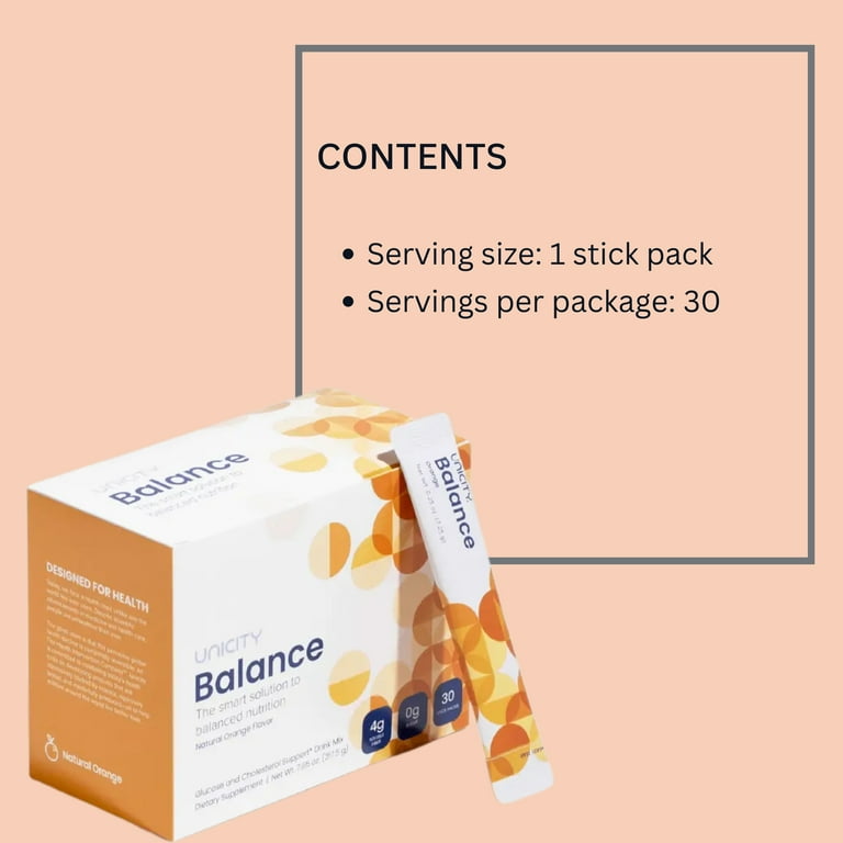 Unicity Balance Booster Pack, Orange Flavor, 60 Aloe Vera Stick