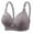 Gray, variant on Sports Bras for Women Seamless Push Up Full Coverage V-Neck T-Shirts Bra Wireless Comfy Bralettes Underwear Purple X-Small