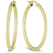 JB Hoop Earrings for Women, 14K solid Gold/F Hoops 34mm ( Winter Sale )