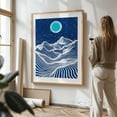 thumbnail image 3 of Abstract Mountain Landscape 04 - Photography Abstract Mountain Line Art Night Sky Space Stars Moon Unframed Wall Art Print 24 x 32 inches, 3 of 16