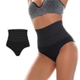 thumbnail image 2 of Fajas para mujer con levantador de glúteos, bragas de suave, control de abdomen, abdomen y cadera, bragas lavables, cuerpo no apretado, bragas - XL negro Sunnimix Bragas abdominales, 2 of 6