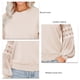 thumbnail image 5 of Camiseta de manga larga para mujer, jersey con cuello redondo, Top con manga acampanada, Top holgado informal para mujer, 5 of 6